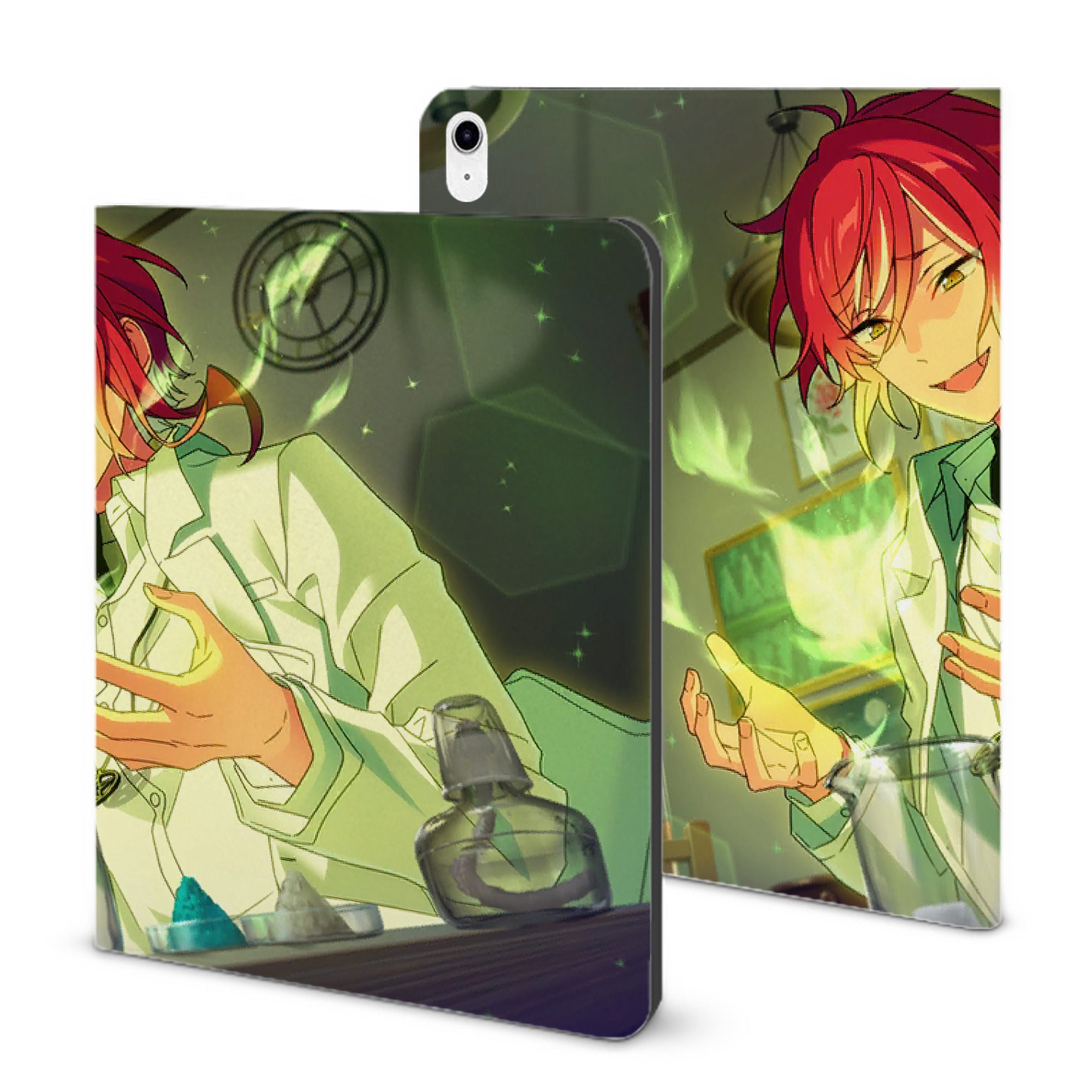 （画像用） あんさんぶるスターズ! Ensemble Stars IPad ケース ブック型 PUレザー TPU 耐衝撃 軽量 薄型 ペン収納なし 全面保護 IPad 各モデル対応